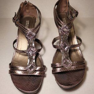 Kenneth Cole Reaction Silver, Sparkly Wedges